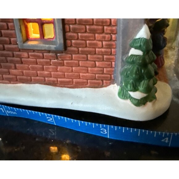 Trim A Home Vintage Christmas Village Foleys Pharmacy Illuminated House - Picture 9 of 9